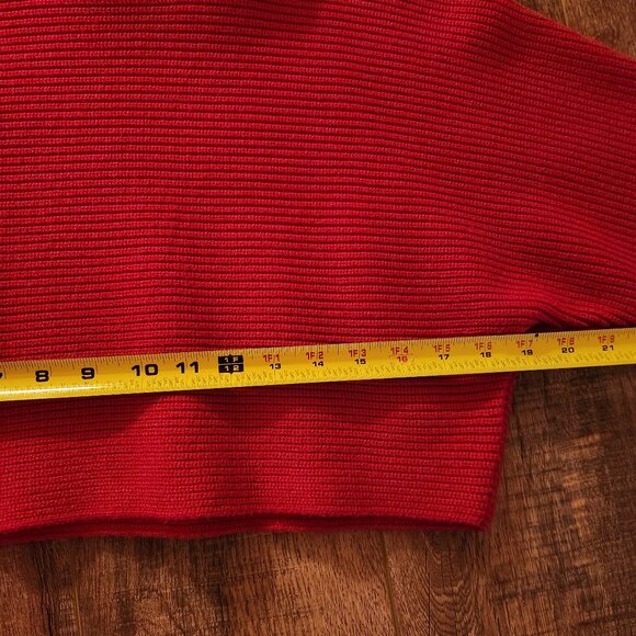 New House of Harlow 1960 Cropped Turtleneck Sweater in Red Size Medium - Picture 5 of 7